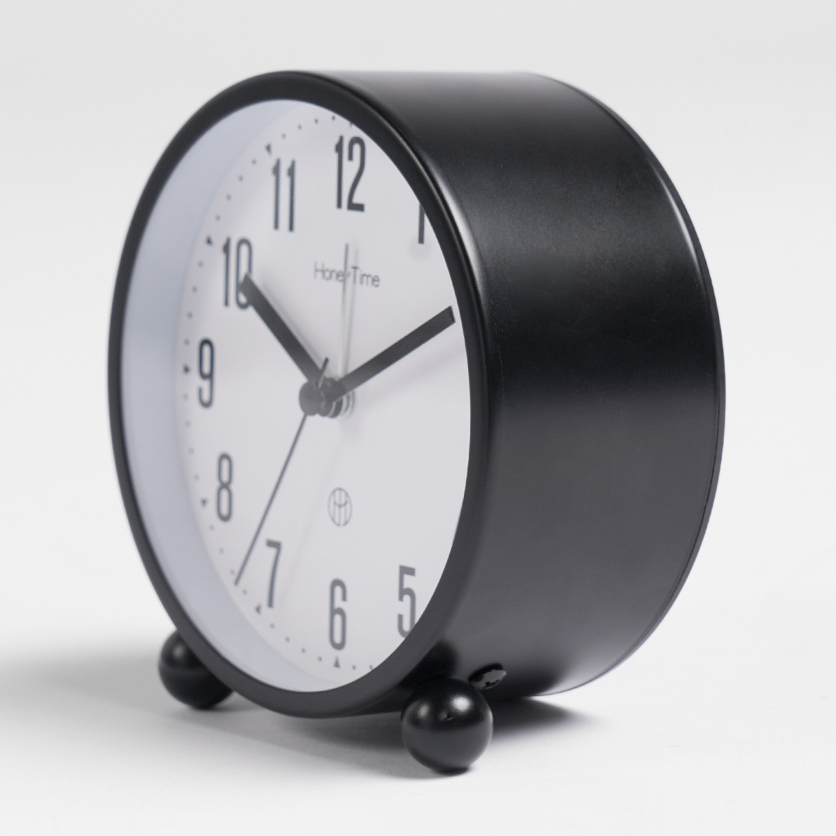 OHS Essential Bedside Mantle Clock - Black>