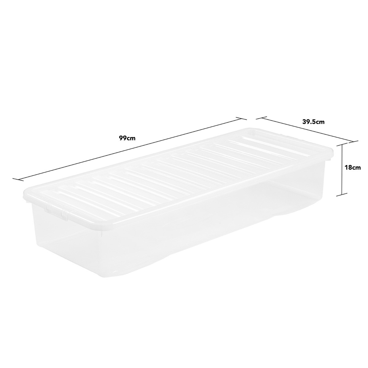 Wham Crystal Box and Lid, Clear - 55L>