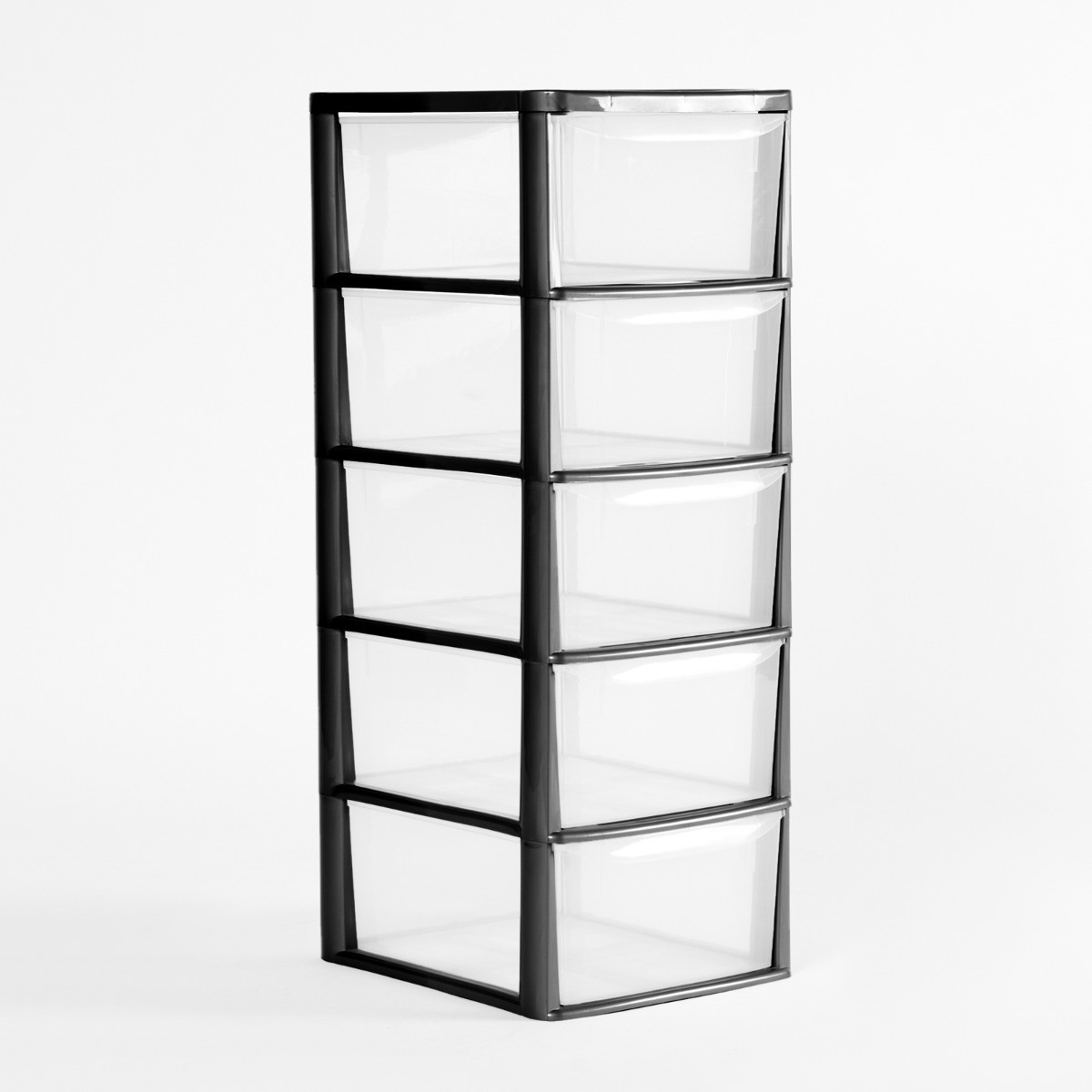 OHS 5 Drawer Storage Tower Unit - Black>