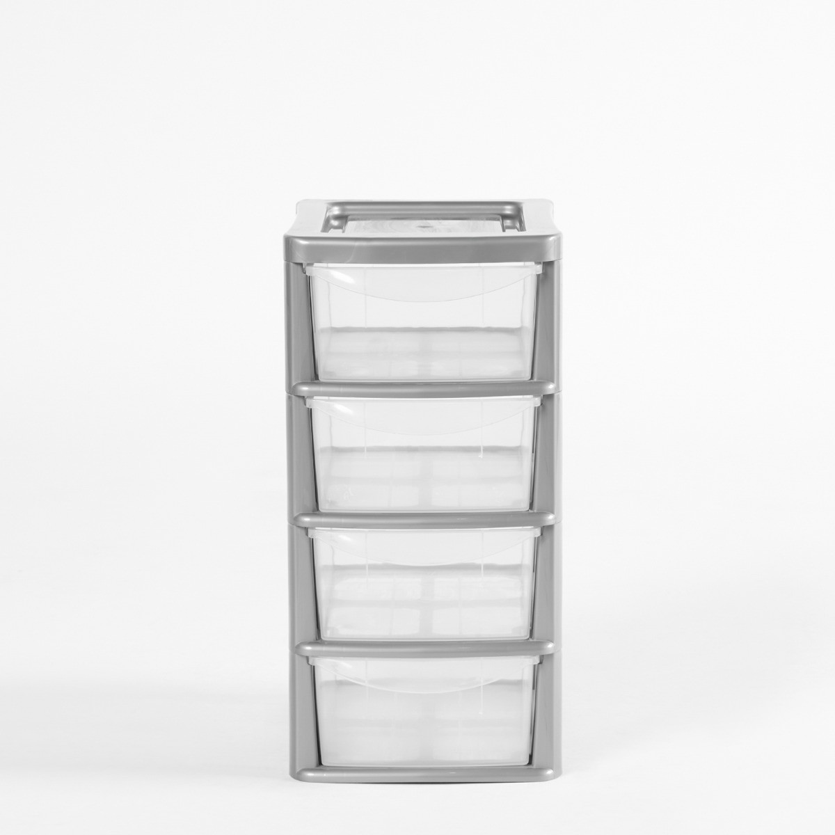 OHS Small 4 Drawer Storage Tower Unit - Grey>