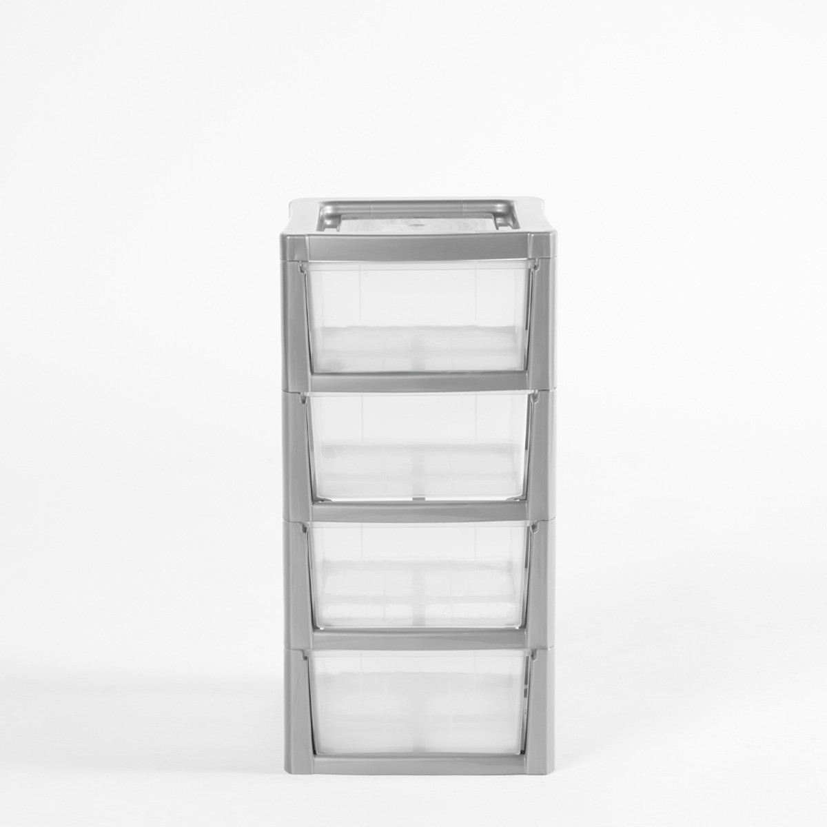 OHS Small 4 Drawer Storage Tower Unit - Grey>