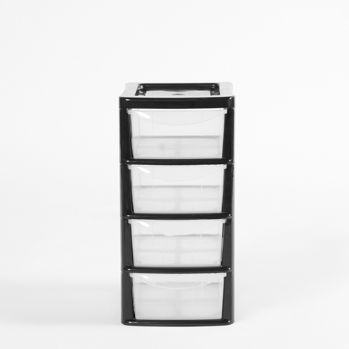 OHS Small 4 Drawer Storage Tower Unit - Black>