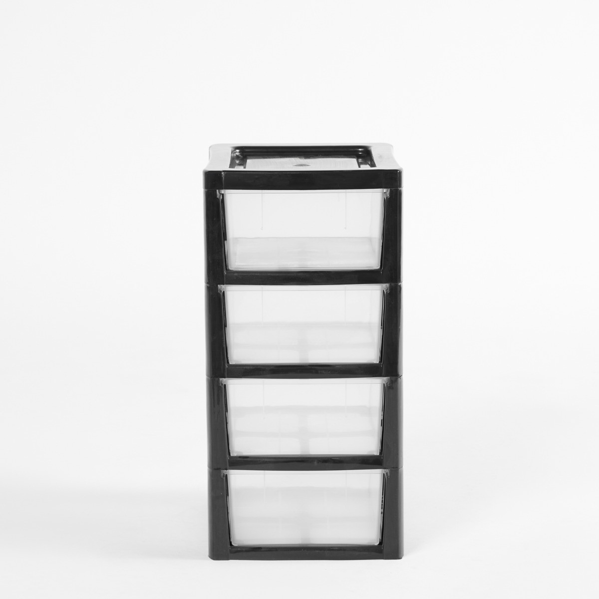 OHS Small 4 Drawer Storage Tower Unit - Black>