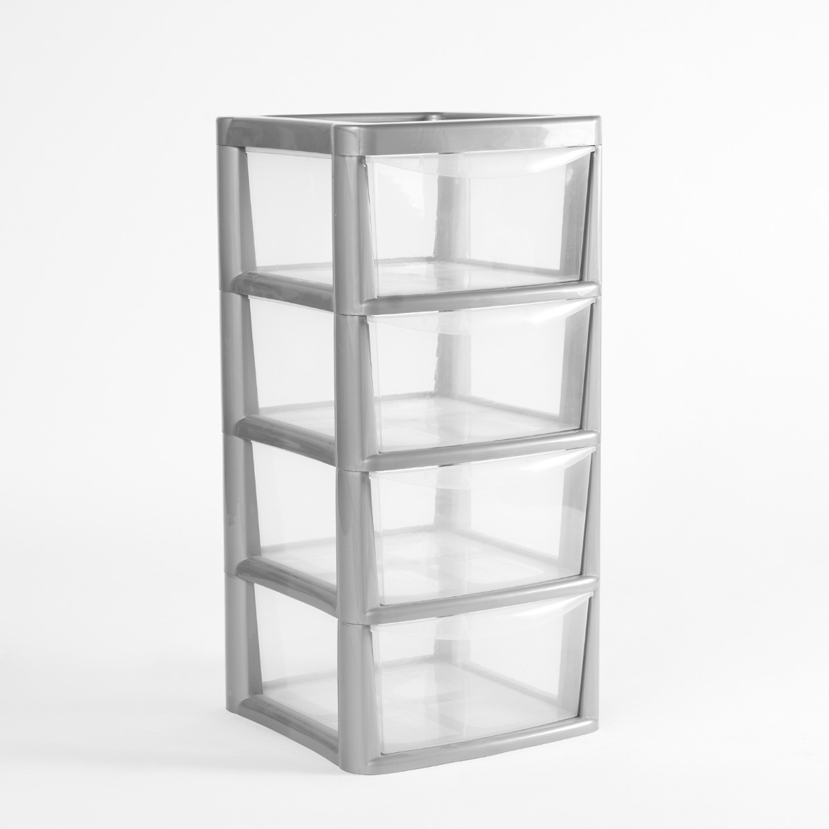 OHS Large 4 Drawer Storage Tower Unit - Grey>