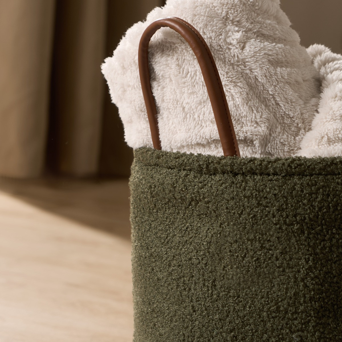 OHS Boucle Storage Basket - Olive Green>