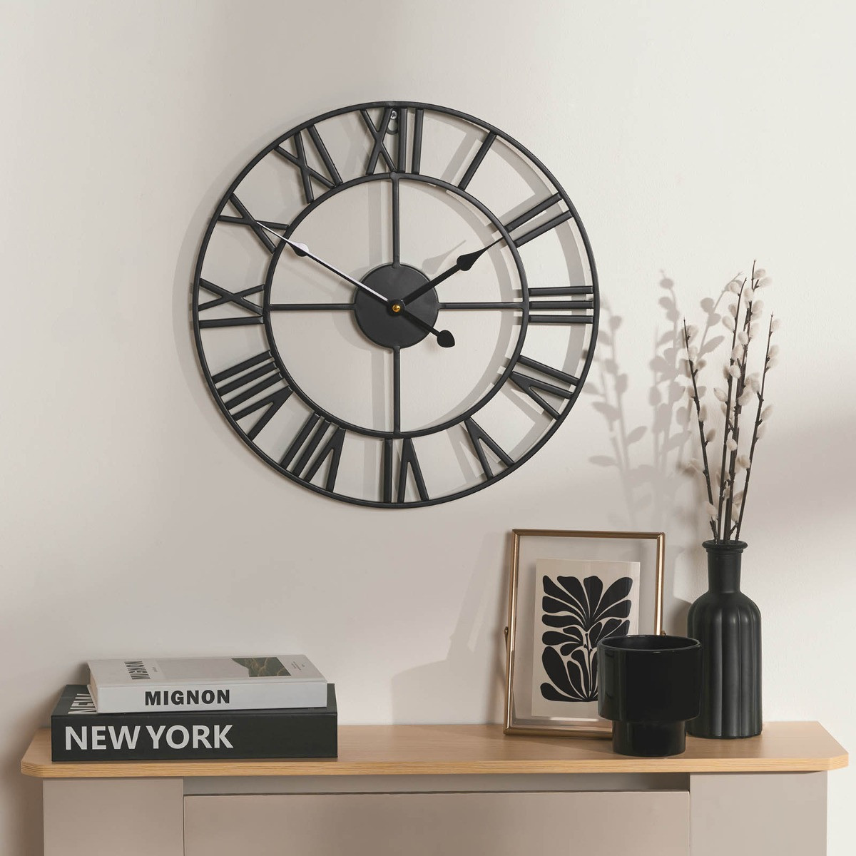 OHS Skeleton Wall Clock - Black>