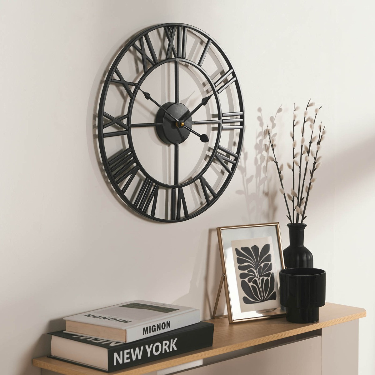 OHS Skeleton Wall Clock - Black>