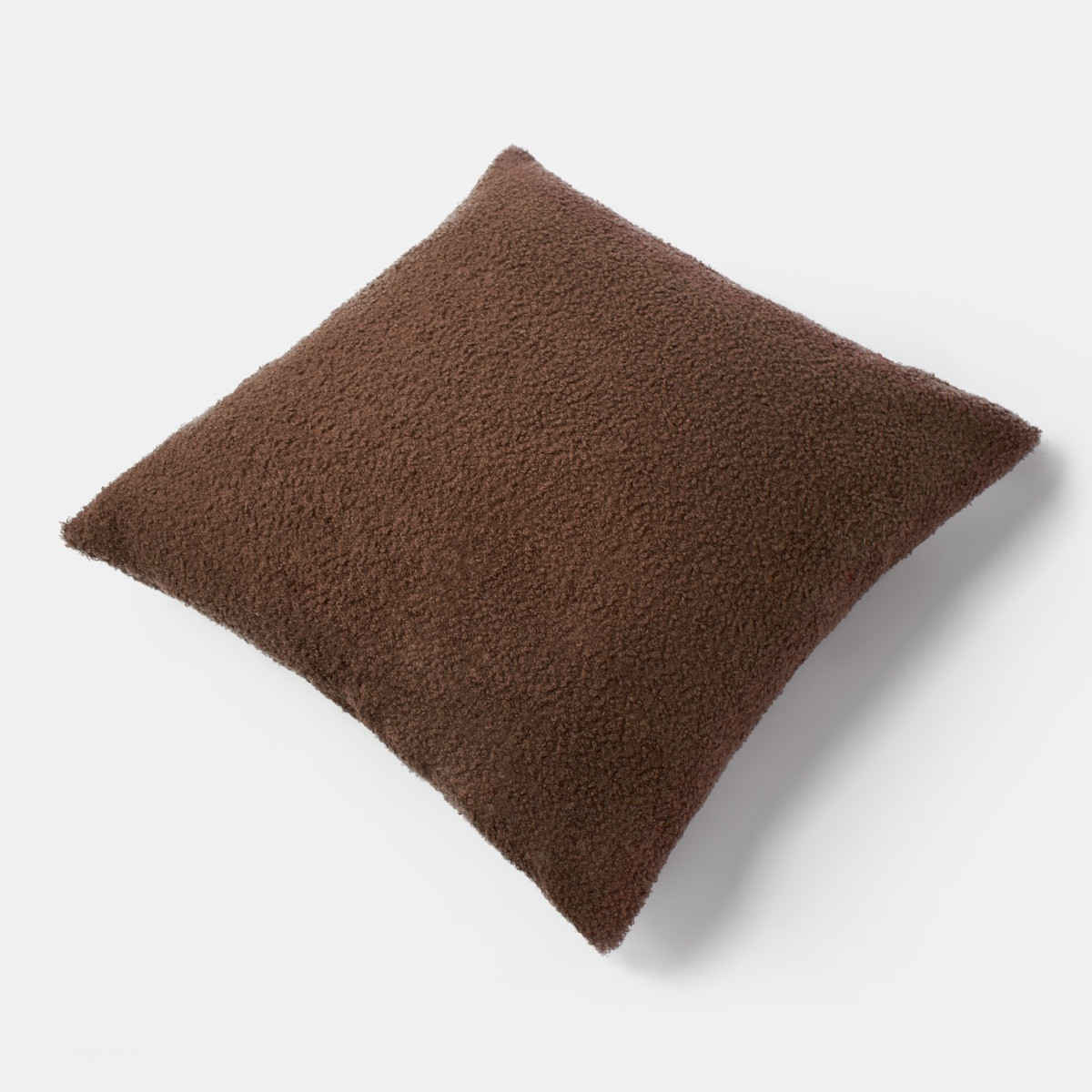 Highams 2 Pack Boucle Cushion Covers - Chocolate>