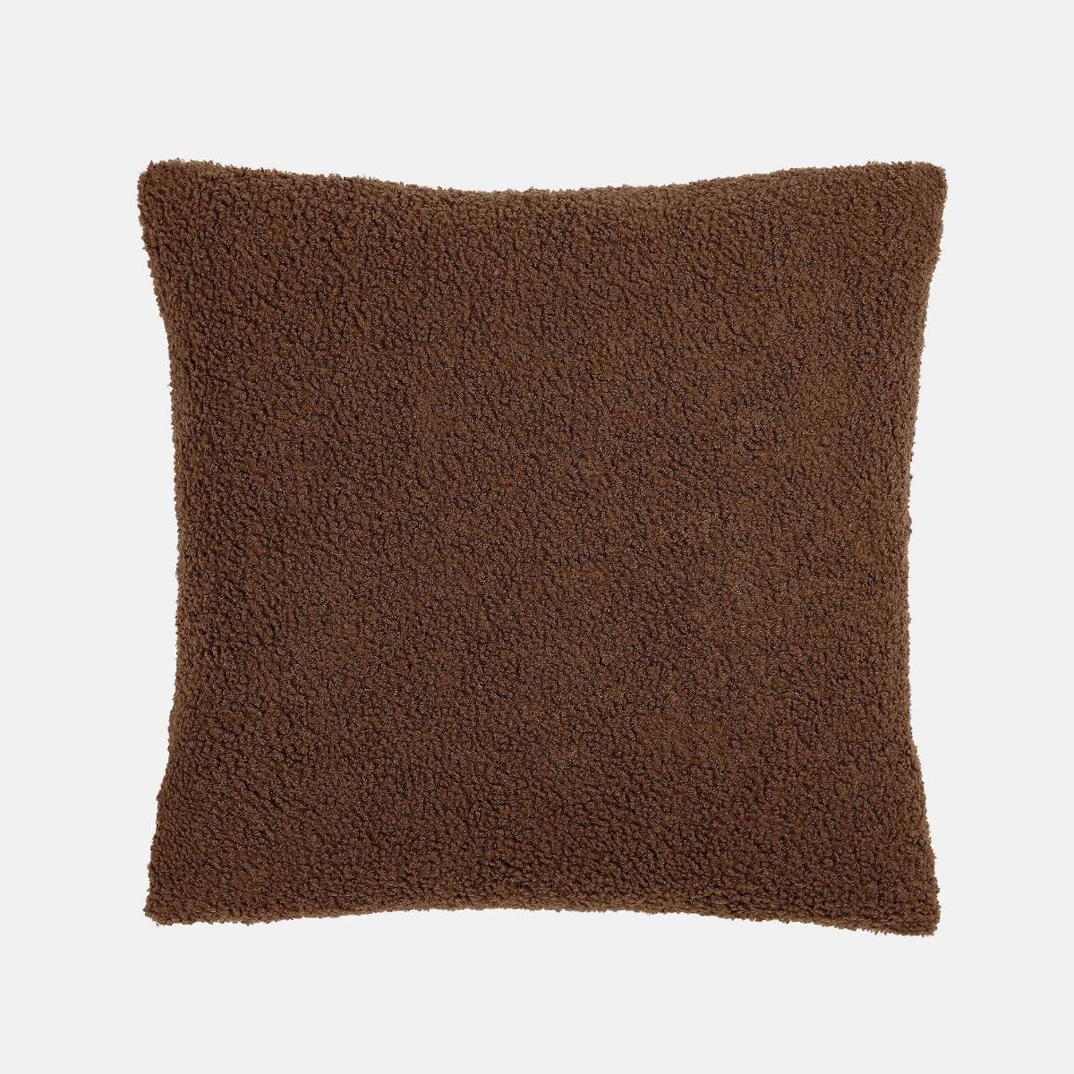 Highams 2 Pack Boucle Cushion Covers - Chocolate>