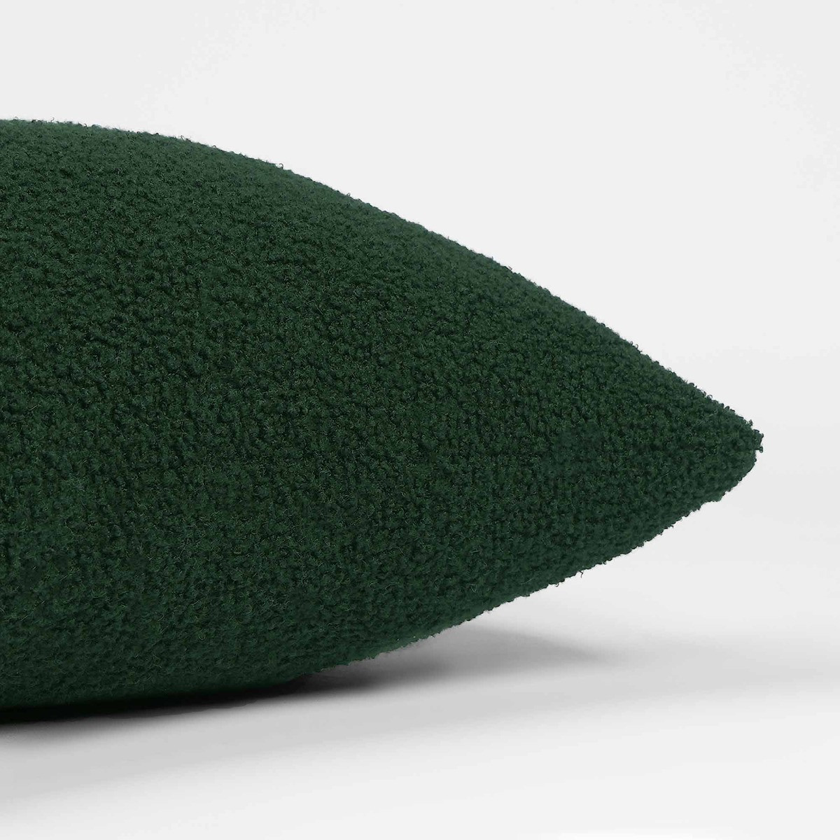 Highams 4 Pack Boucle Cushion Covers - Forest Green>