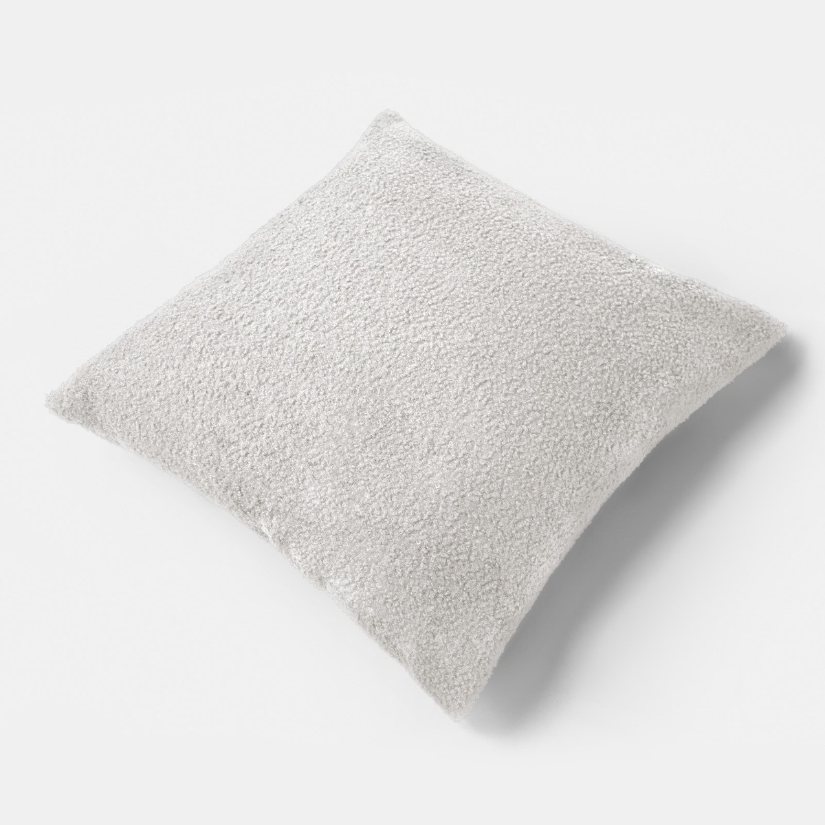 Highams 2 Pack Boucle Cushion Covers - Grey>