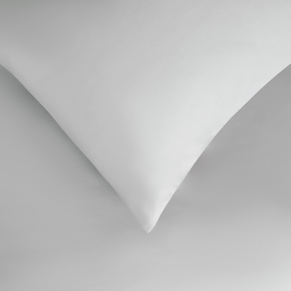 Highams Luxe 220 Thread Count 100% Cotton Sateen Duvet Set, Silver - Single>