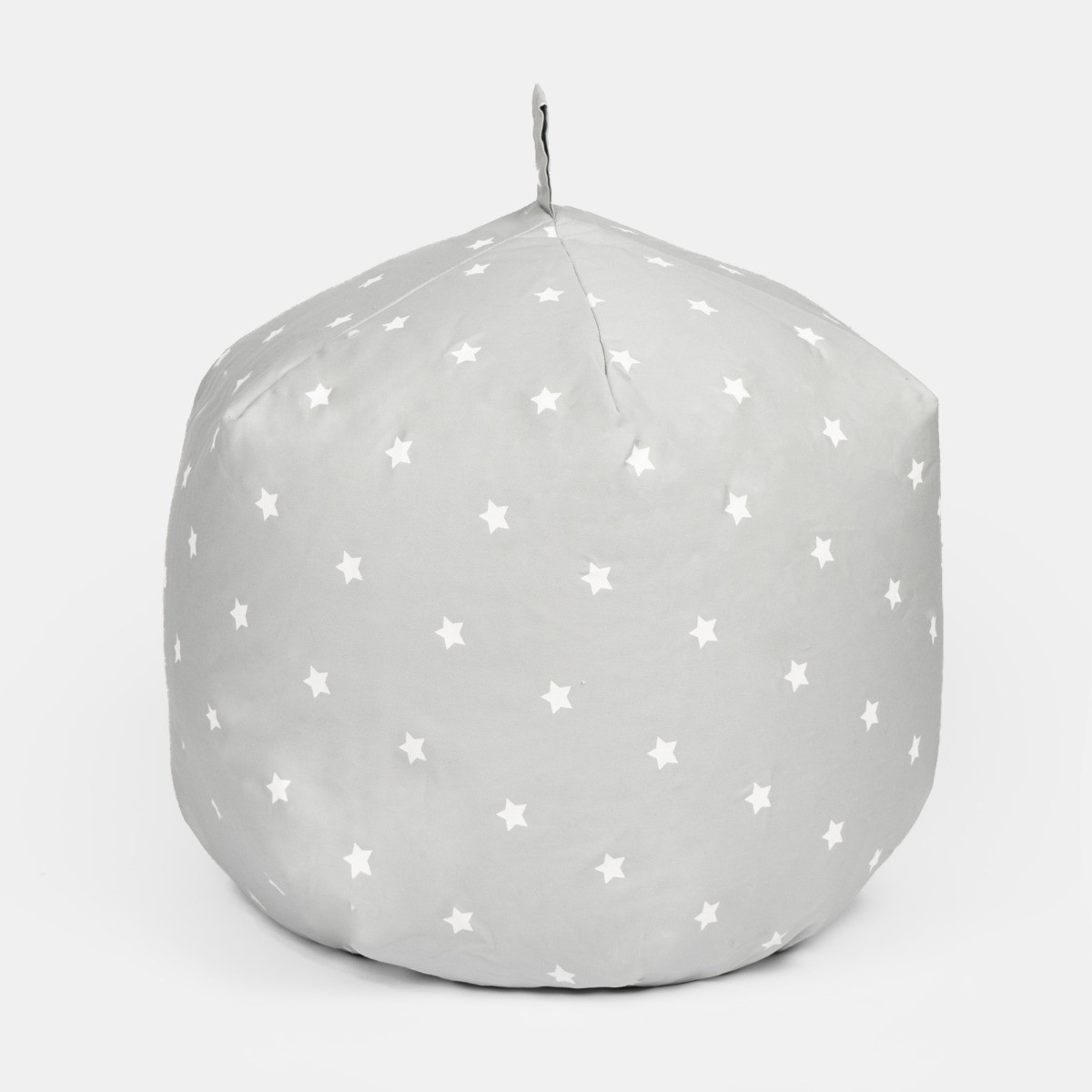 Soft Cotton Star Print Bean Bag - Grey>