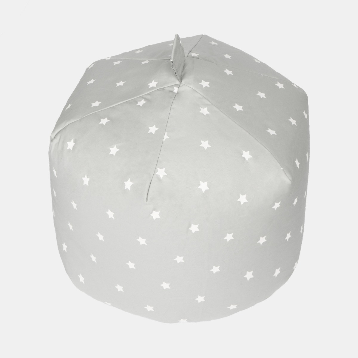 Soft Cotton Star Print Bean Bag - Grey>