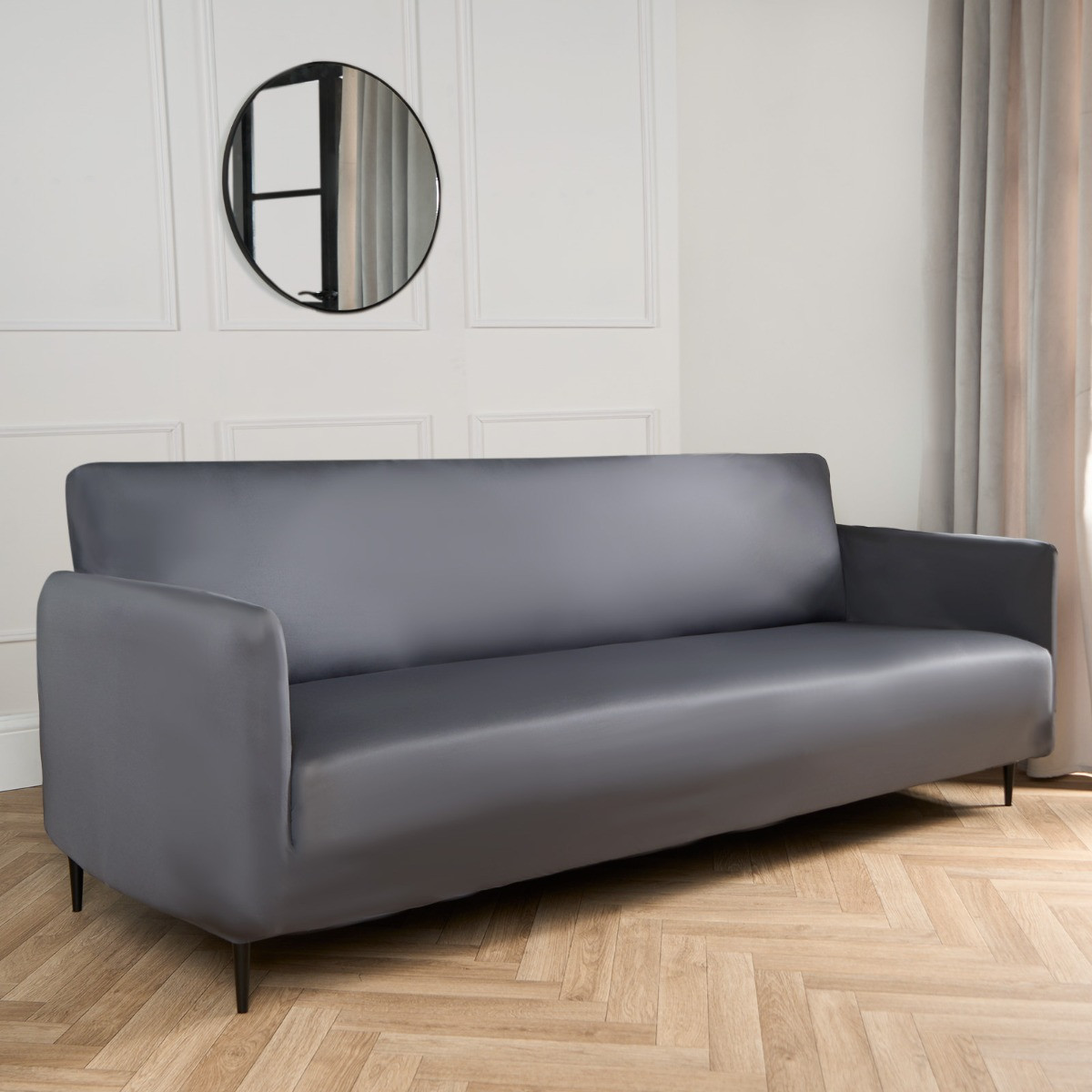 OHS Elastic Stretch Sofa Cover - Charcoal>