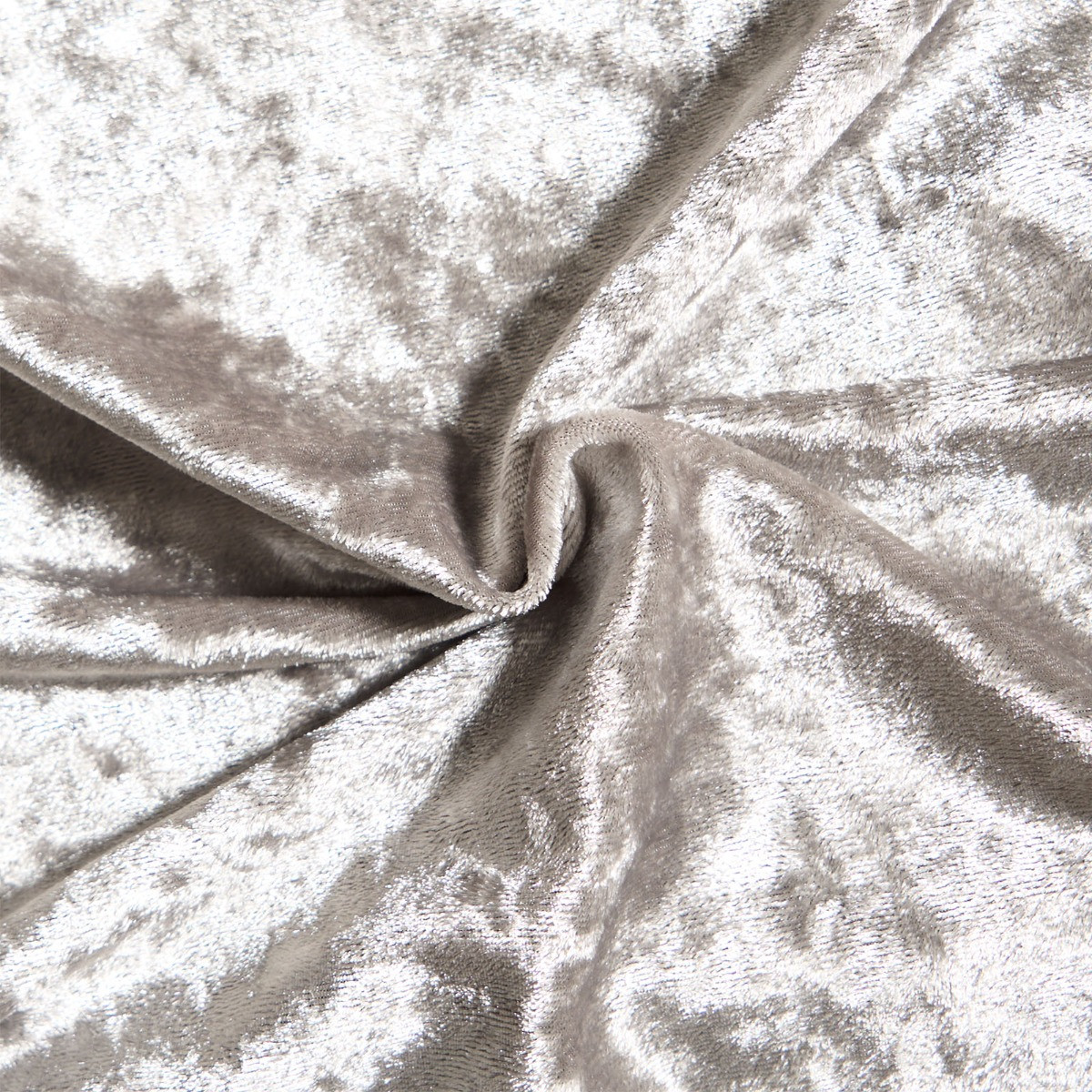 OHS Crushed Velvet Stretched Chair Cover - Silver >