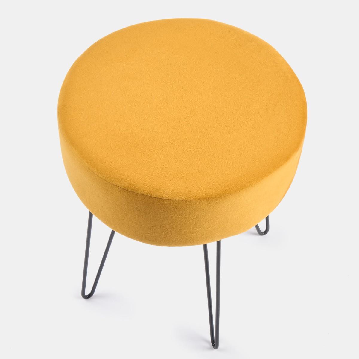 OHS Matte Velvet Hairpin Stool - Ochre >