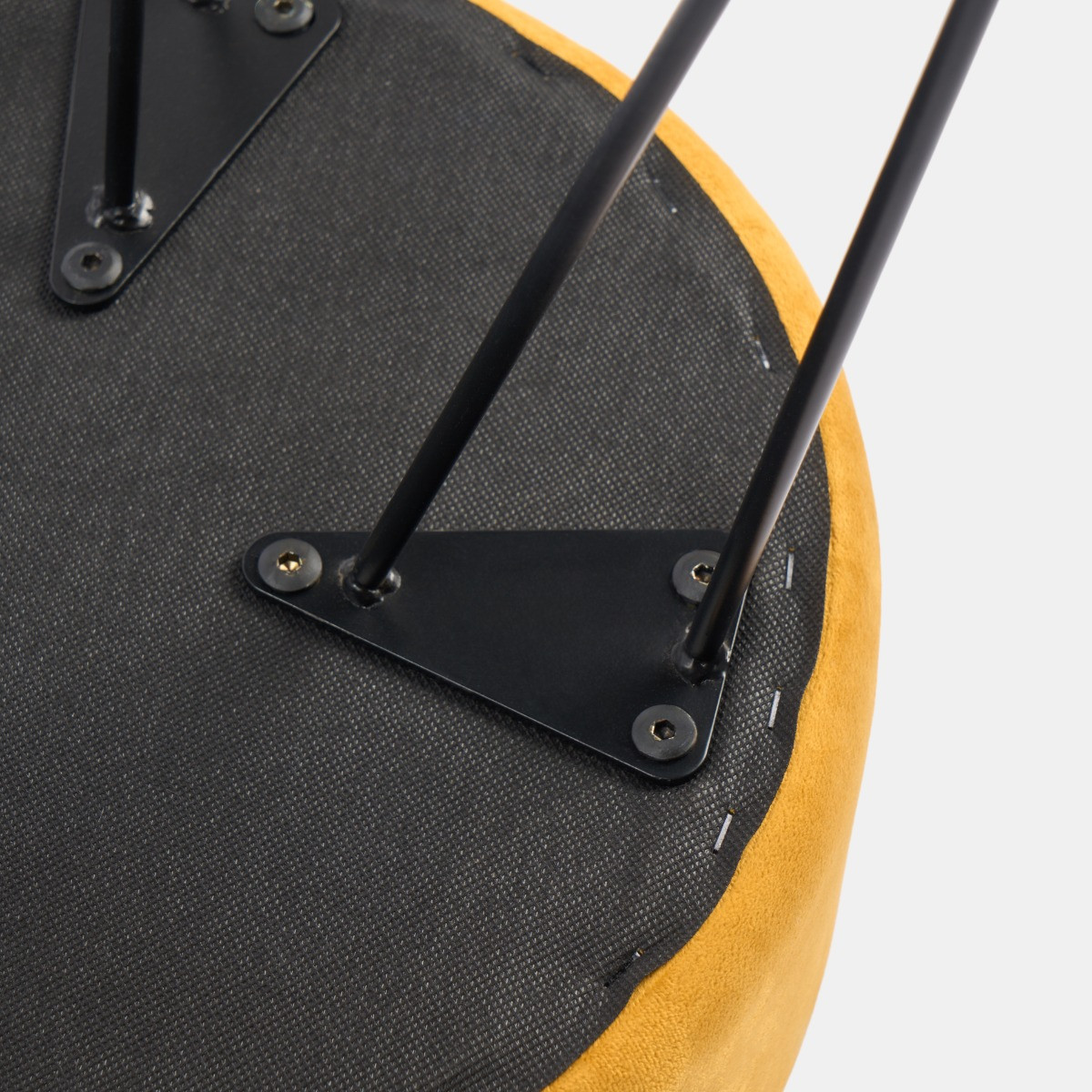 OHS Matte Velvet Hairpin Stool - Ochre >