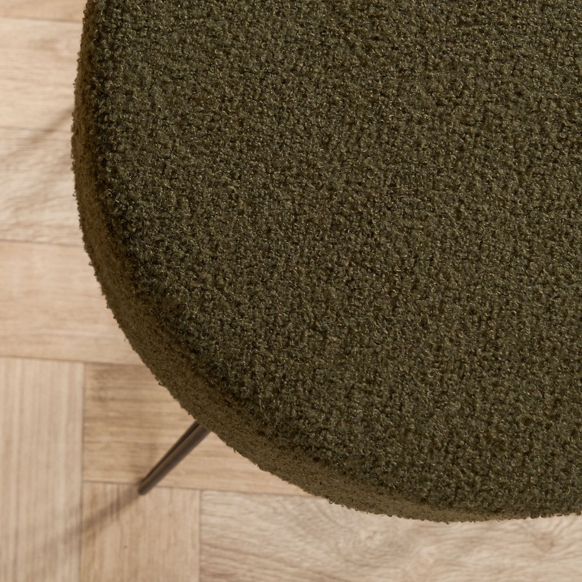 OHS Bouclé Hairpin Stool - Olive>