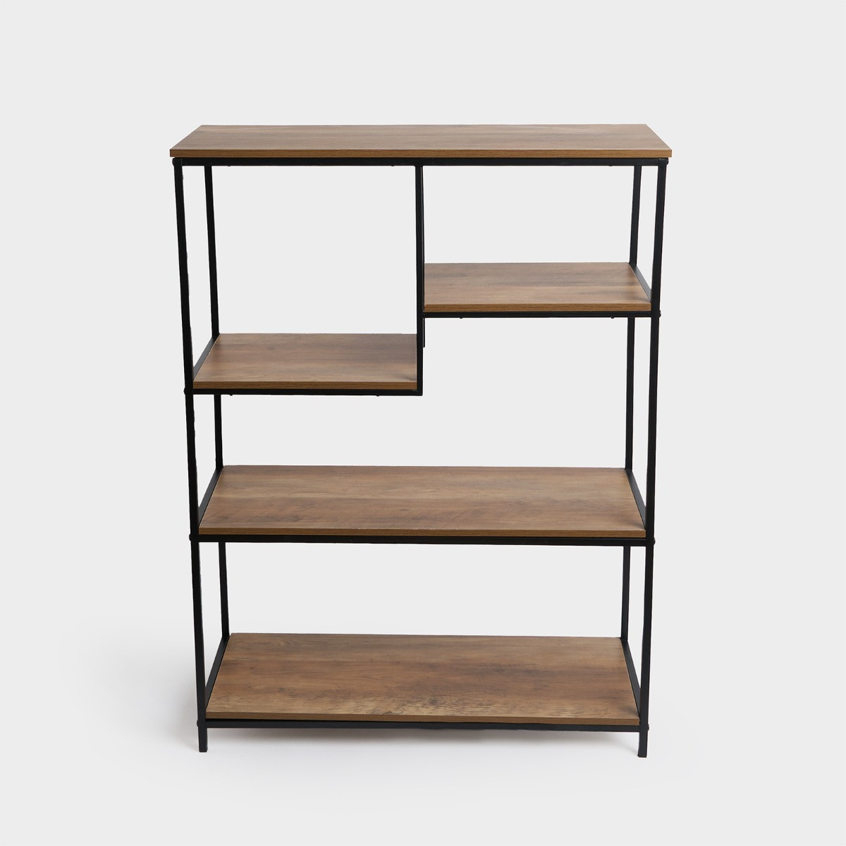 OHS Wooden Display Shelving Unit - Wood/Black>