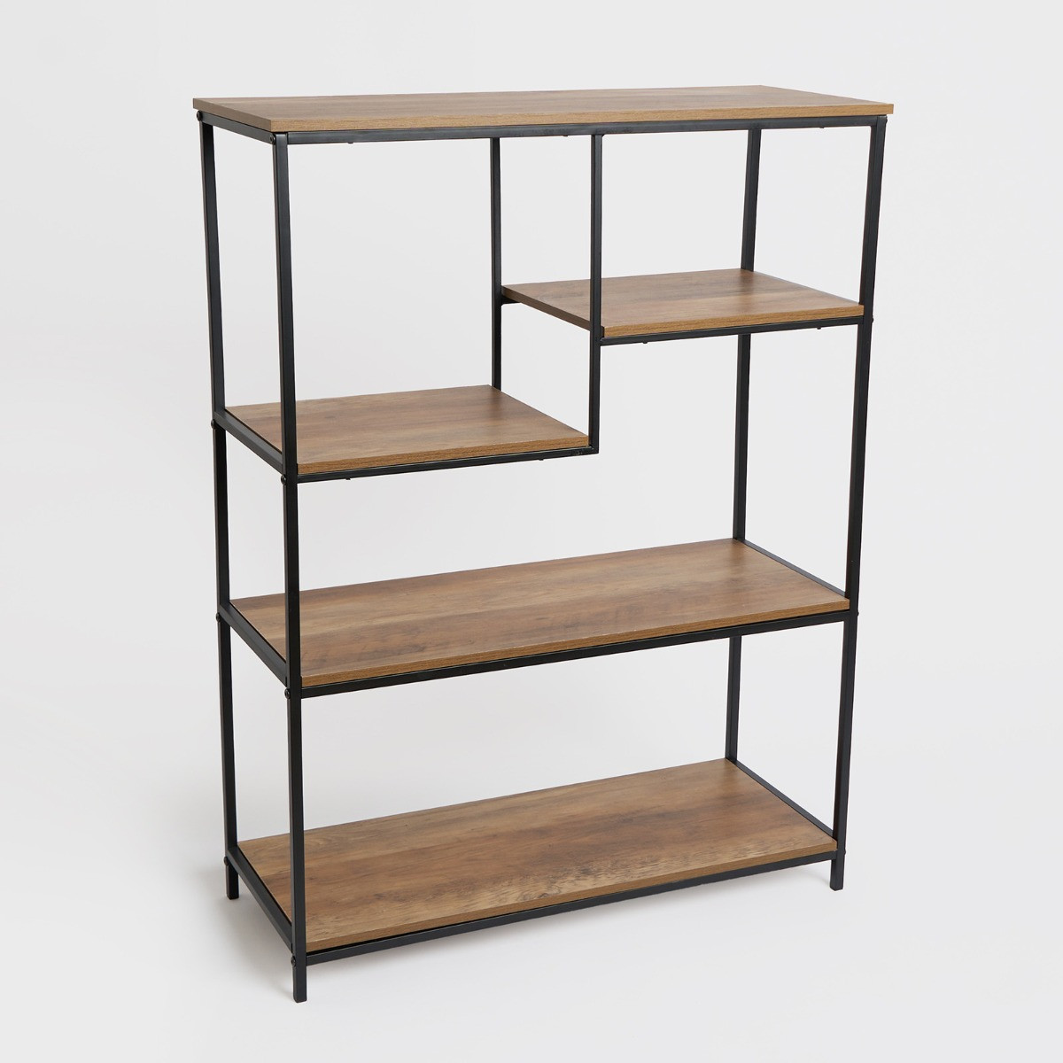 OHS Wooden Display Shelving Unit - Wood/Black>