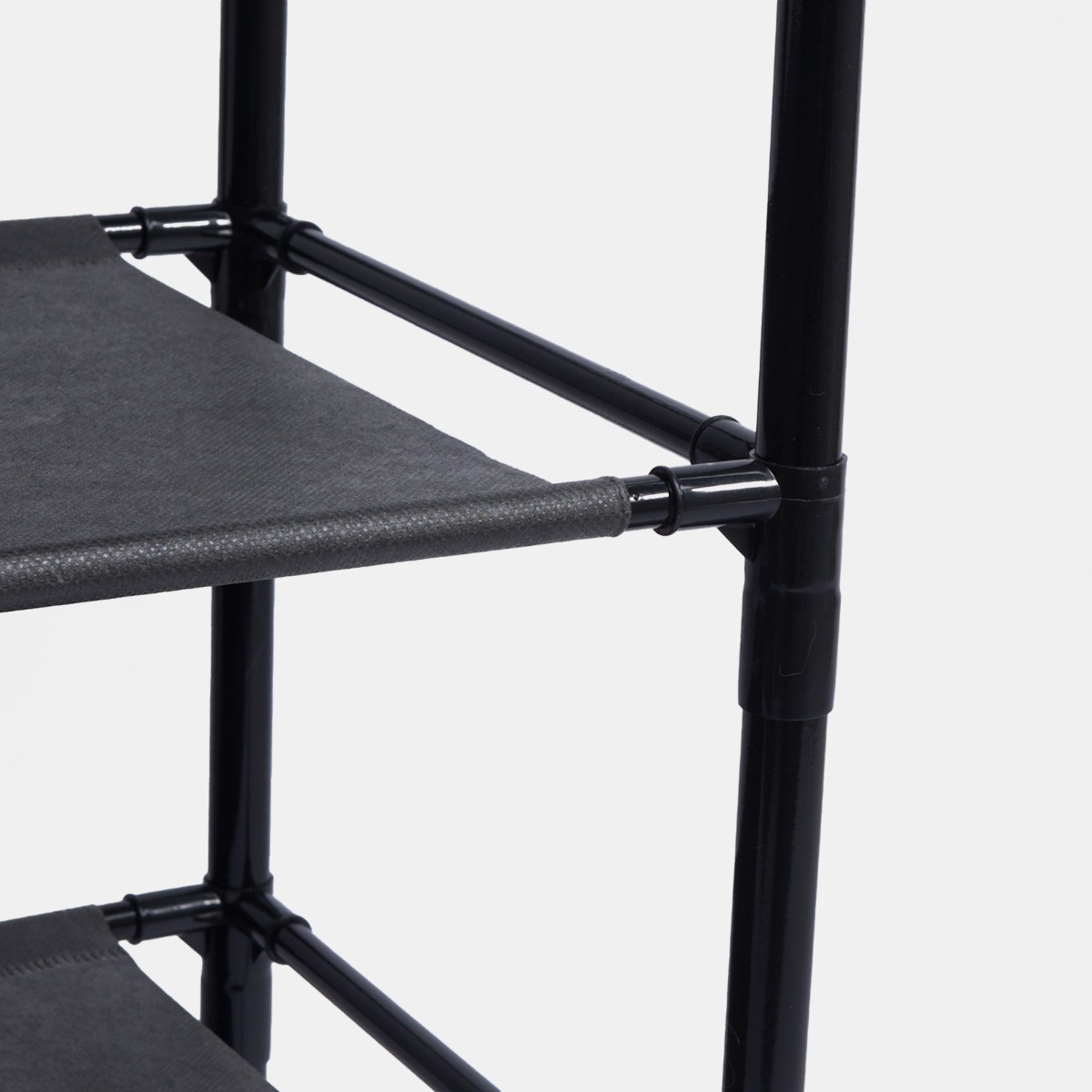 OHS 16 Hook Garment Rack with Shelving - Black >