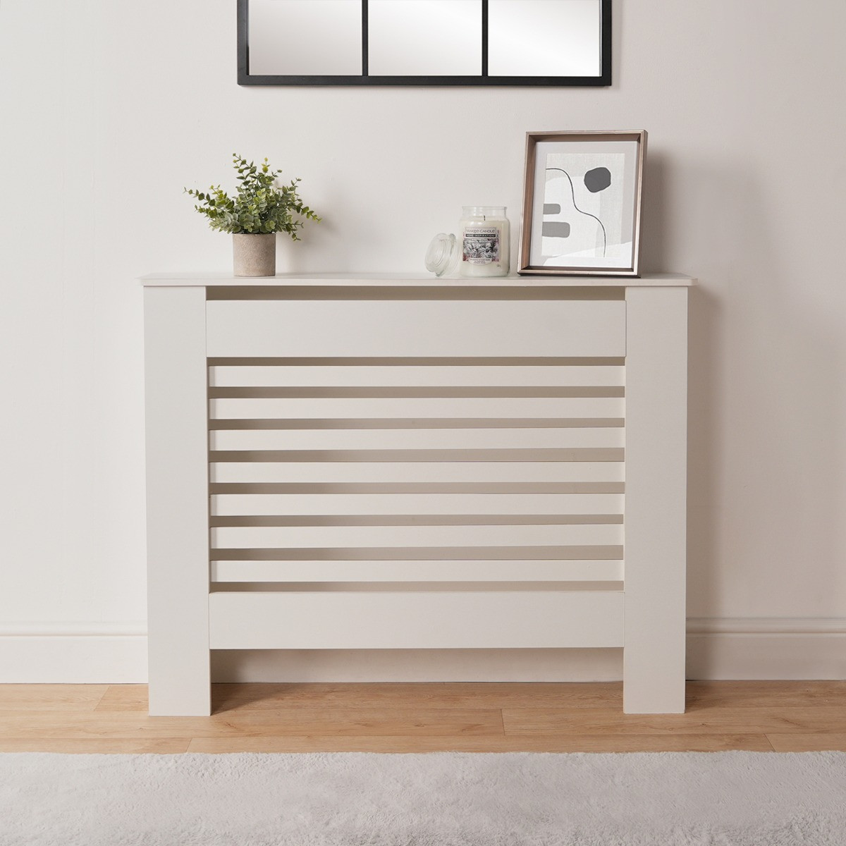 OHS Wooden Radiator Cover - White>