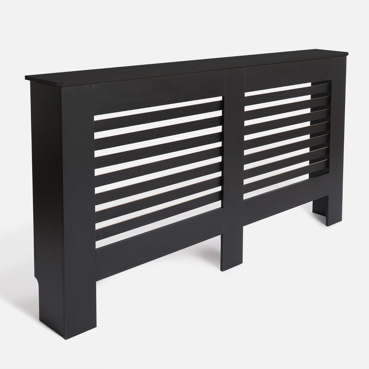 OHS Wooden Slats Radiator Cover - Black>