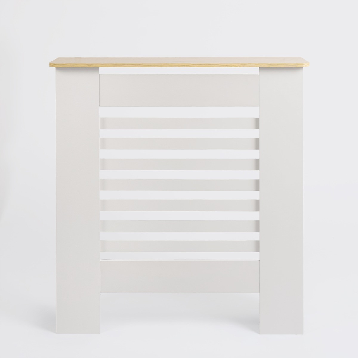 OHS Wooden Radiator Cover with Oak Look Top - Cream>