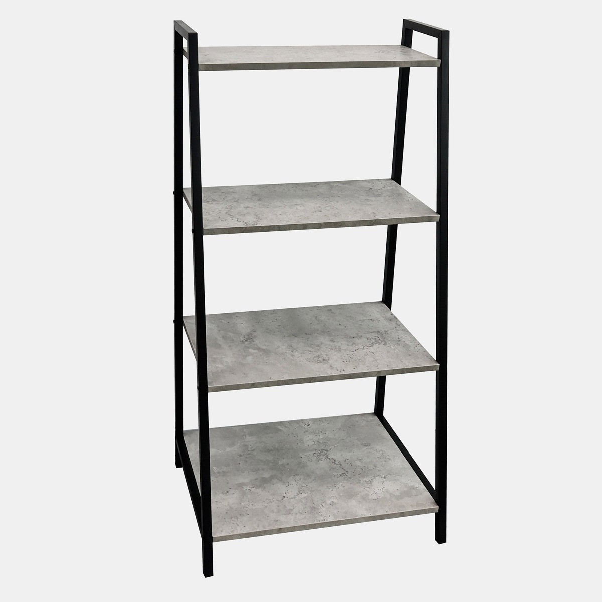 OHS 4 Tier Wooden Iron Shelving Unit – Grey >