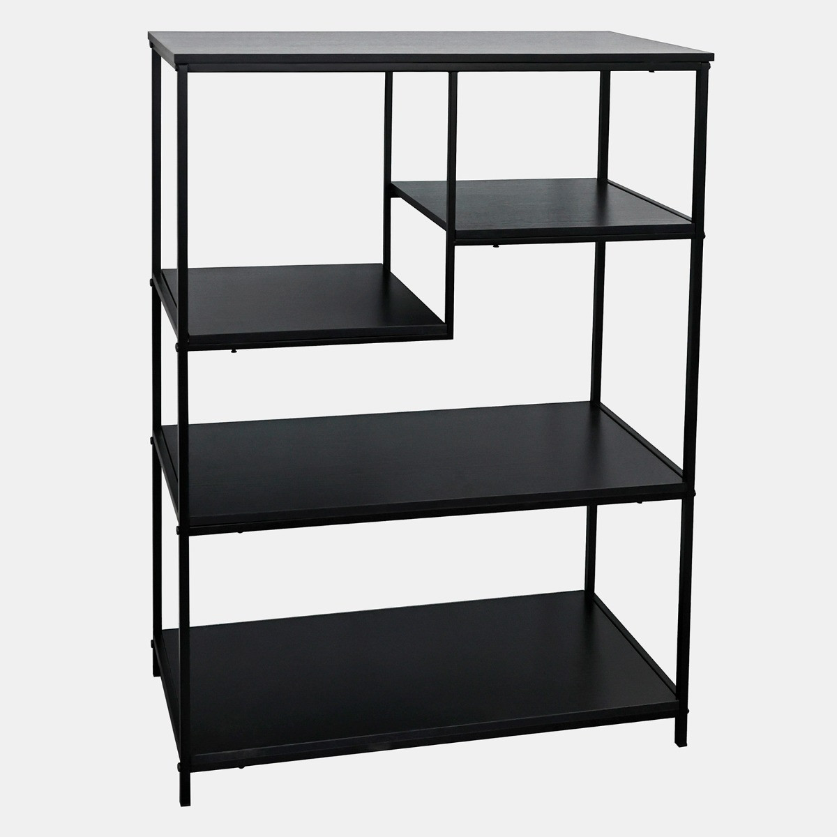 OHS Wooden Display Shelving Unit - Black>