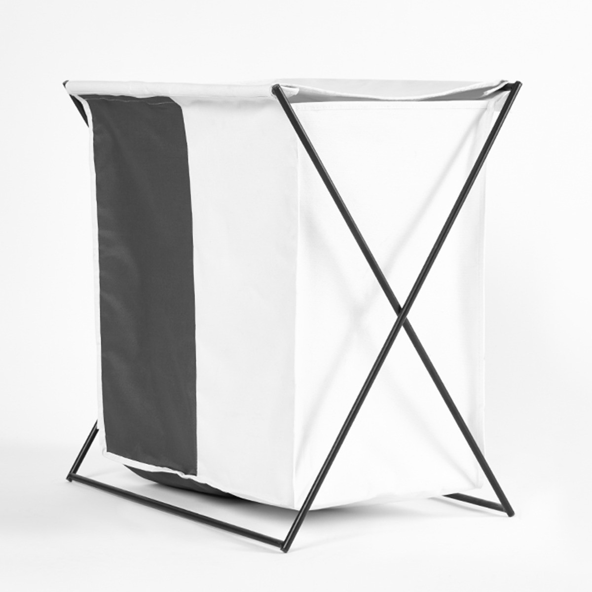 OHS Foldable Lights/Darks Laundry Basket Organiser - Charcoal>