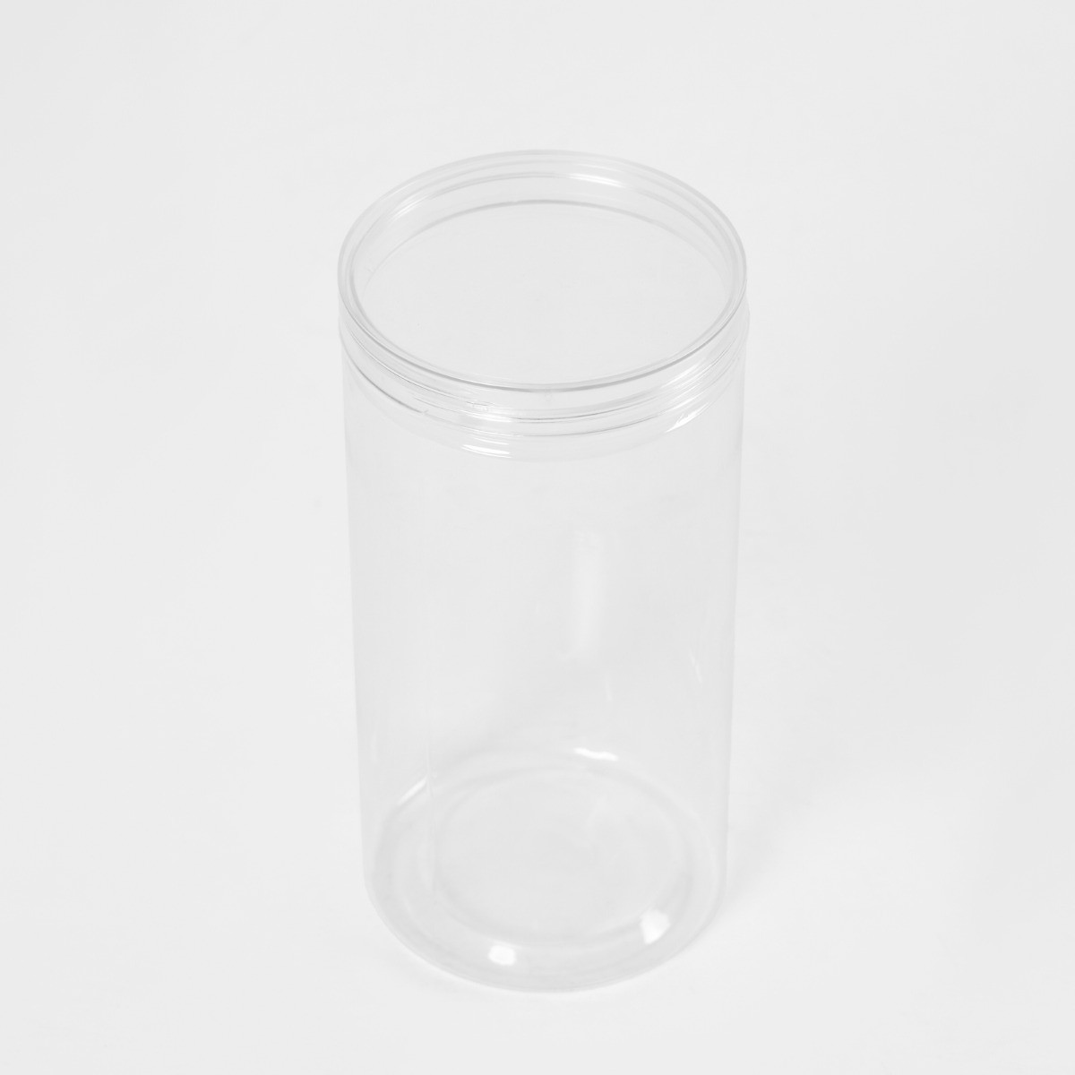 OHS Large Round Plastic Food Storage Jar - Clear>