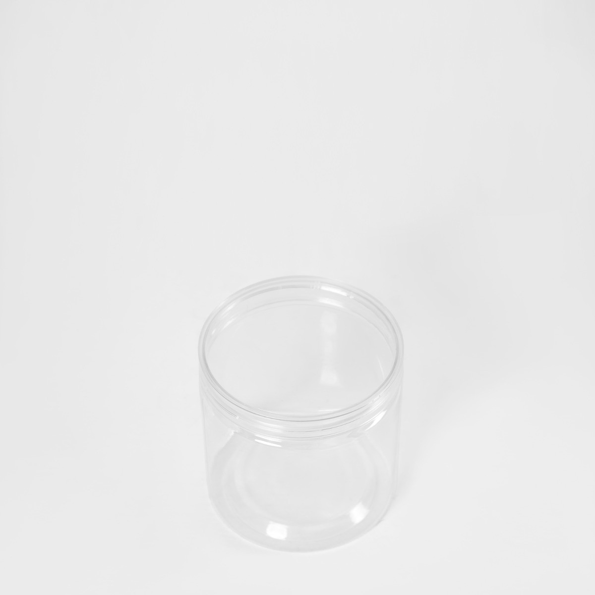 OHS Small Round Plastic Food Storage Jar - Clear>