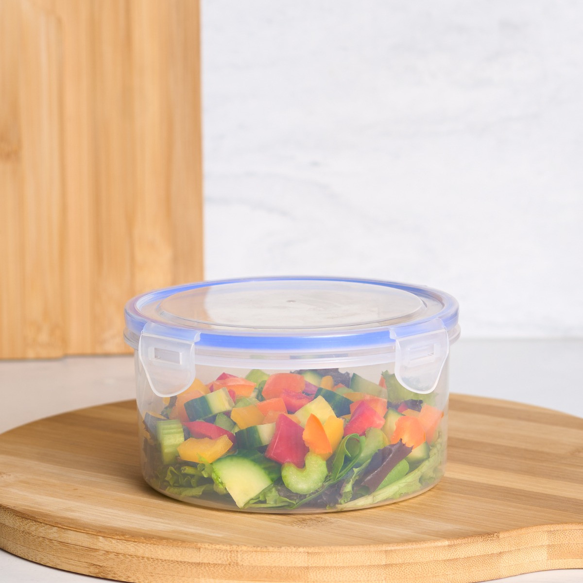  OHS Round Plastic Tupperware Set, 3 Piece - Clear>