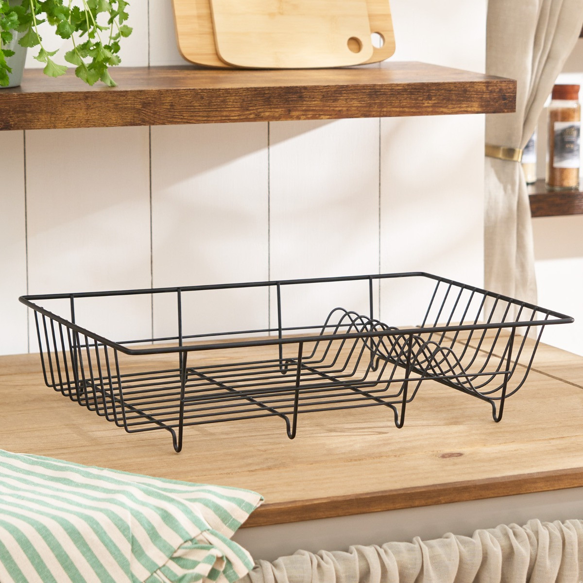 OHS Wire Dish Drainer Rack - Black>