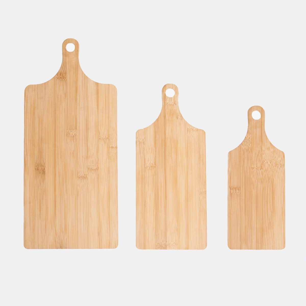 OHS Wooden Rectangle Serving Boards 3 Piece Set - Natural>