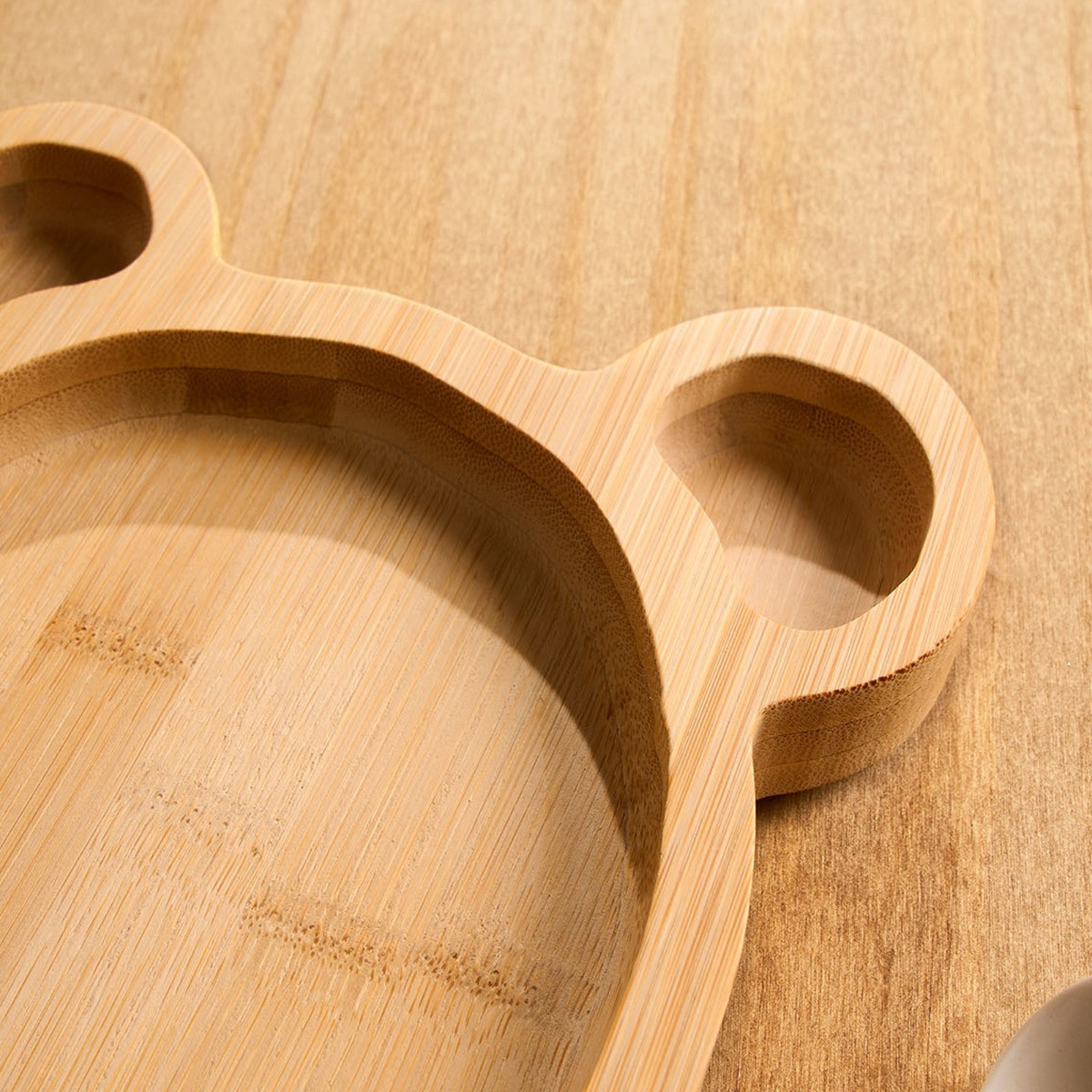 OHS Kids Wooden Bear Serving Board - Natural>