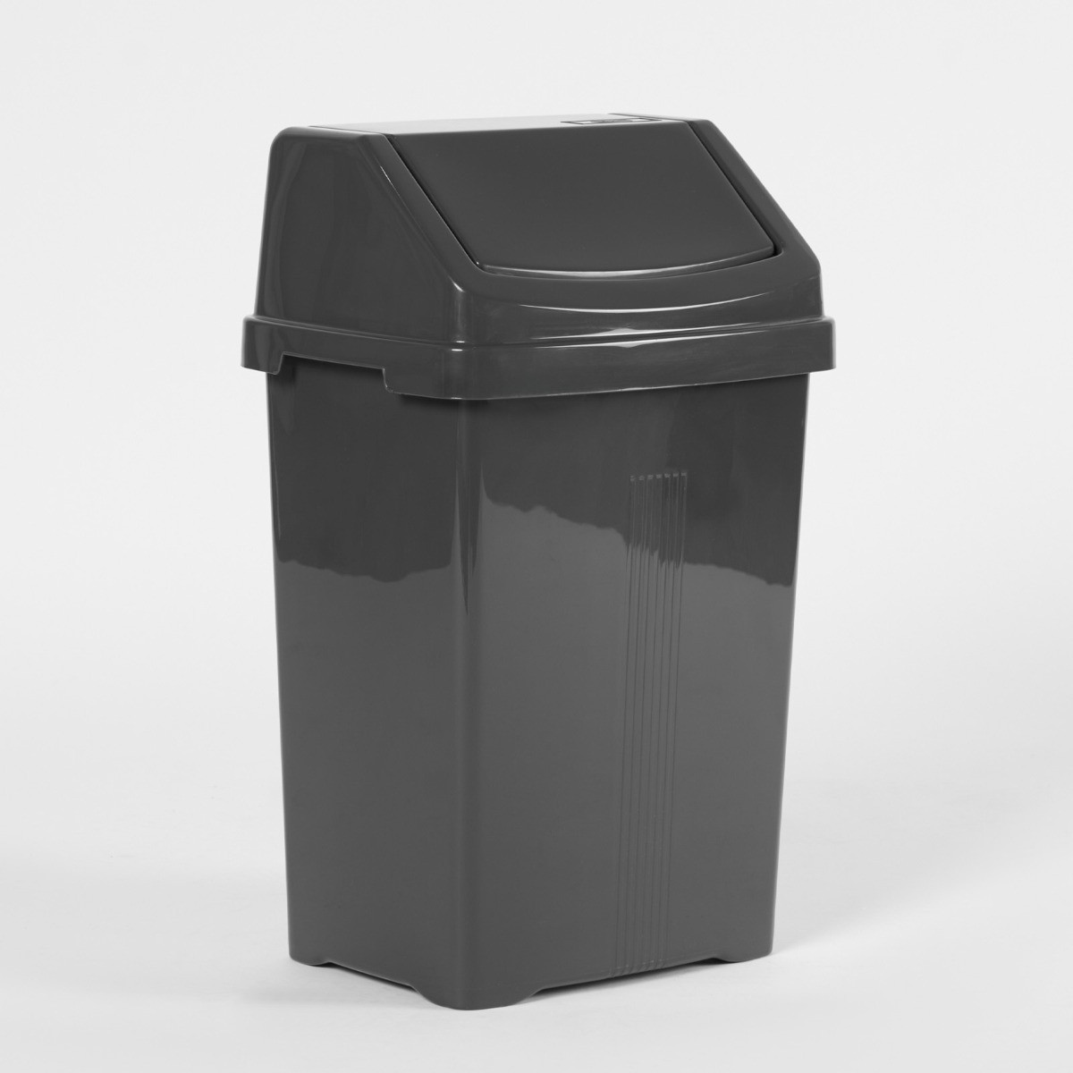 Wham Casa 25L Plastic Swing Lid Bin - Charcoal>