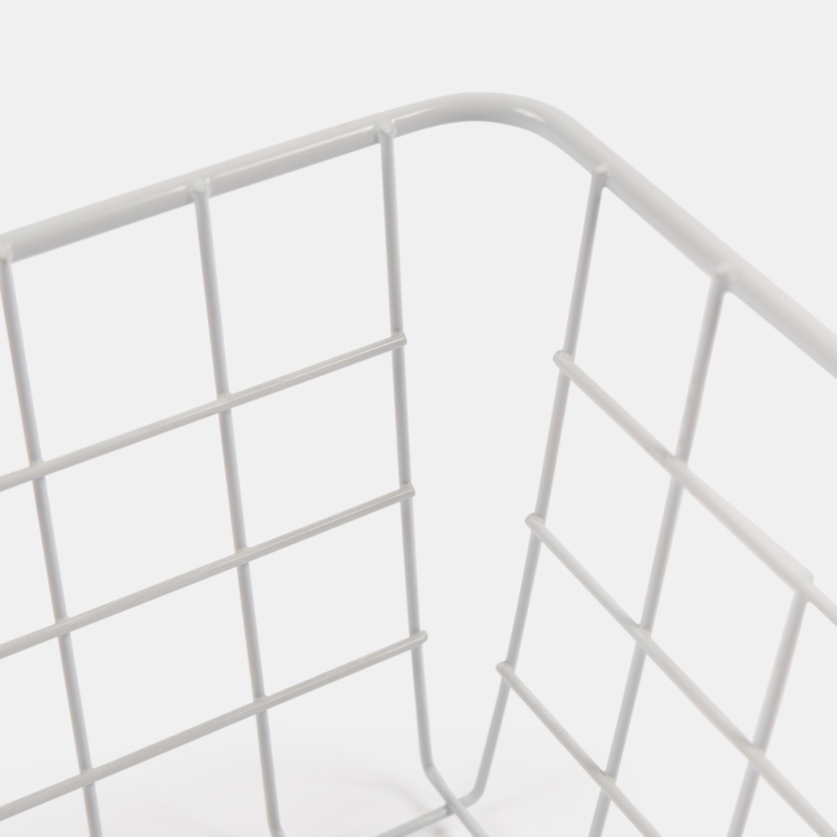 OHS Multipurpose Metal Wire Storage Basket - White>