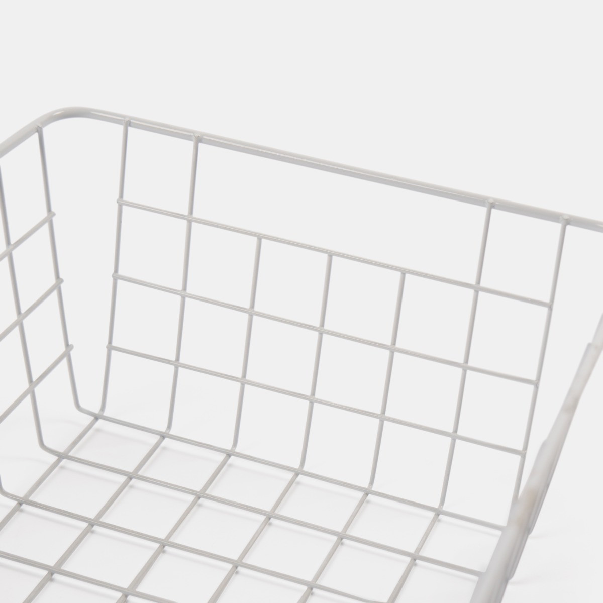 OHS Multipurpose Metal Wire Storage Basket - White>