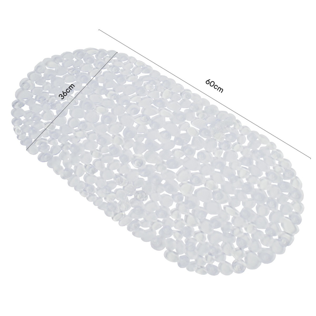 OHS PVC Non Slip Bath Mat - Clear>