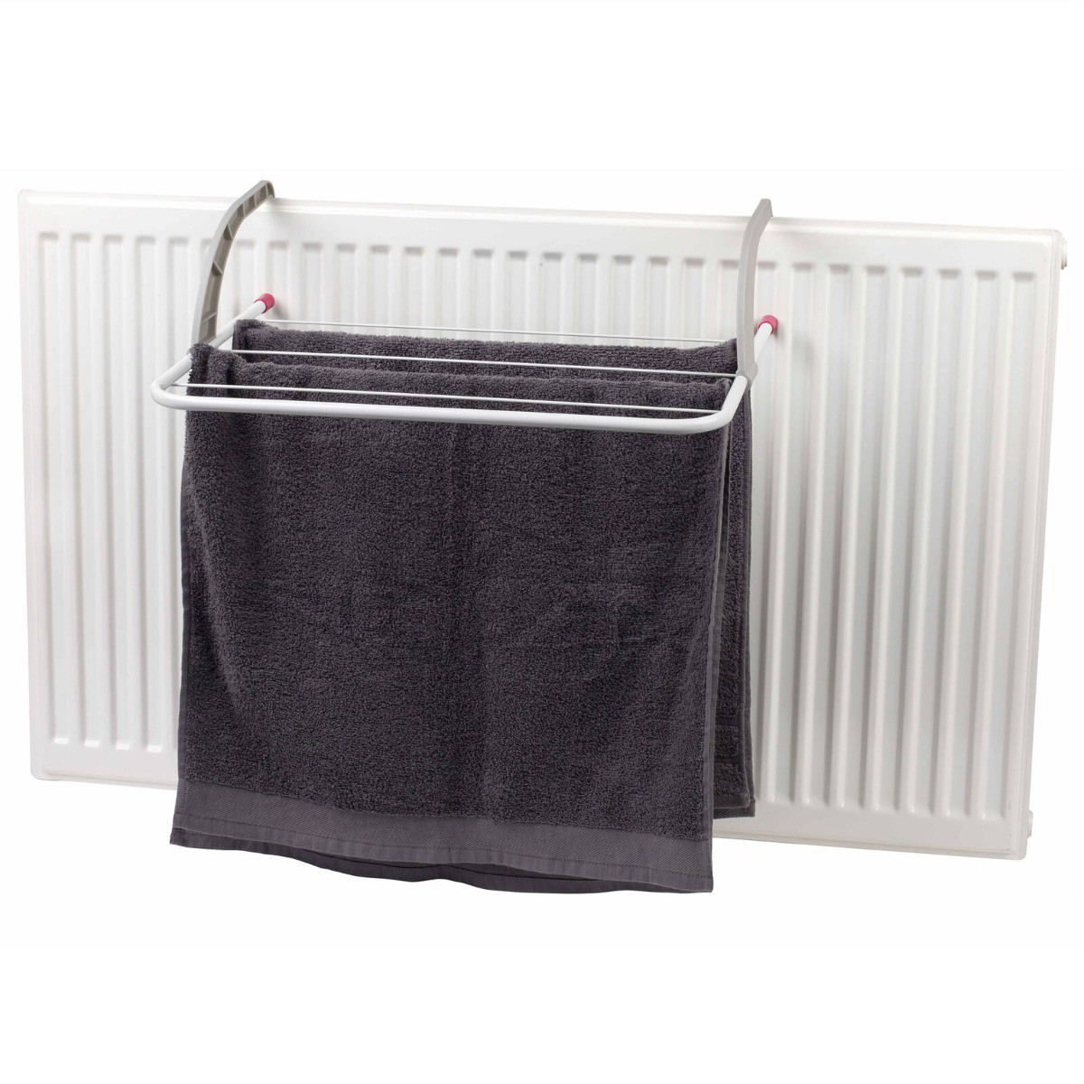 Kleeneze 6-Bar Radiator Clothes Airer, White>