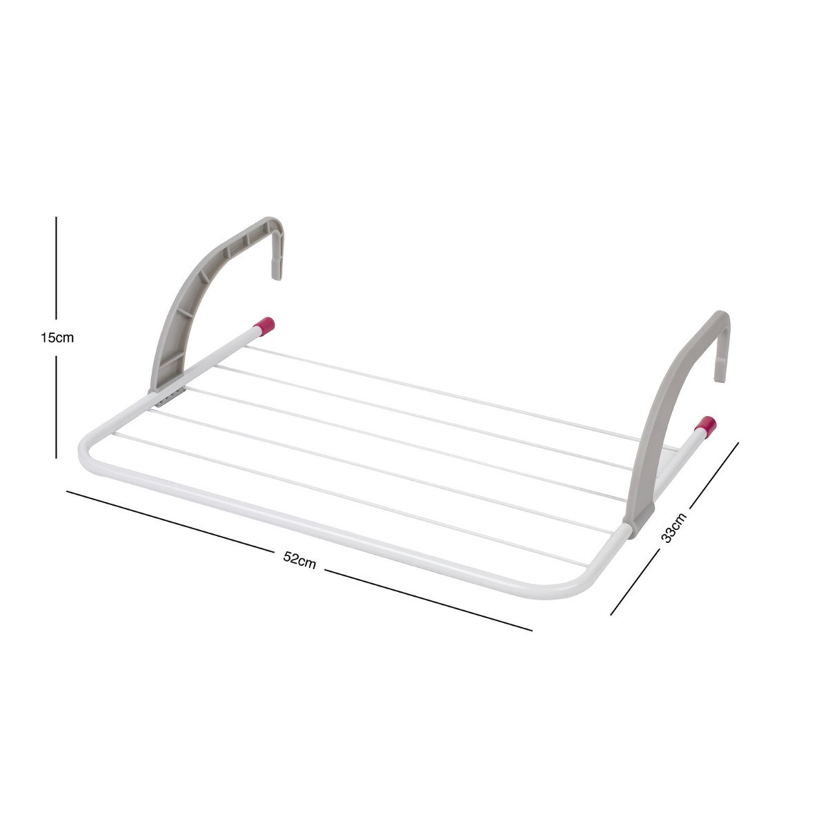 Kleeneze 6-Bar Radiator Clothes Airer, White>