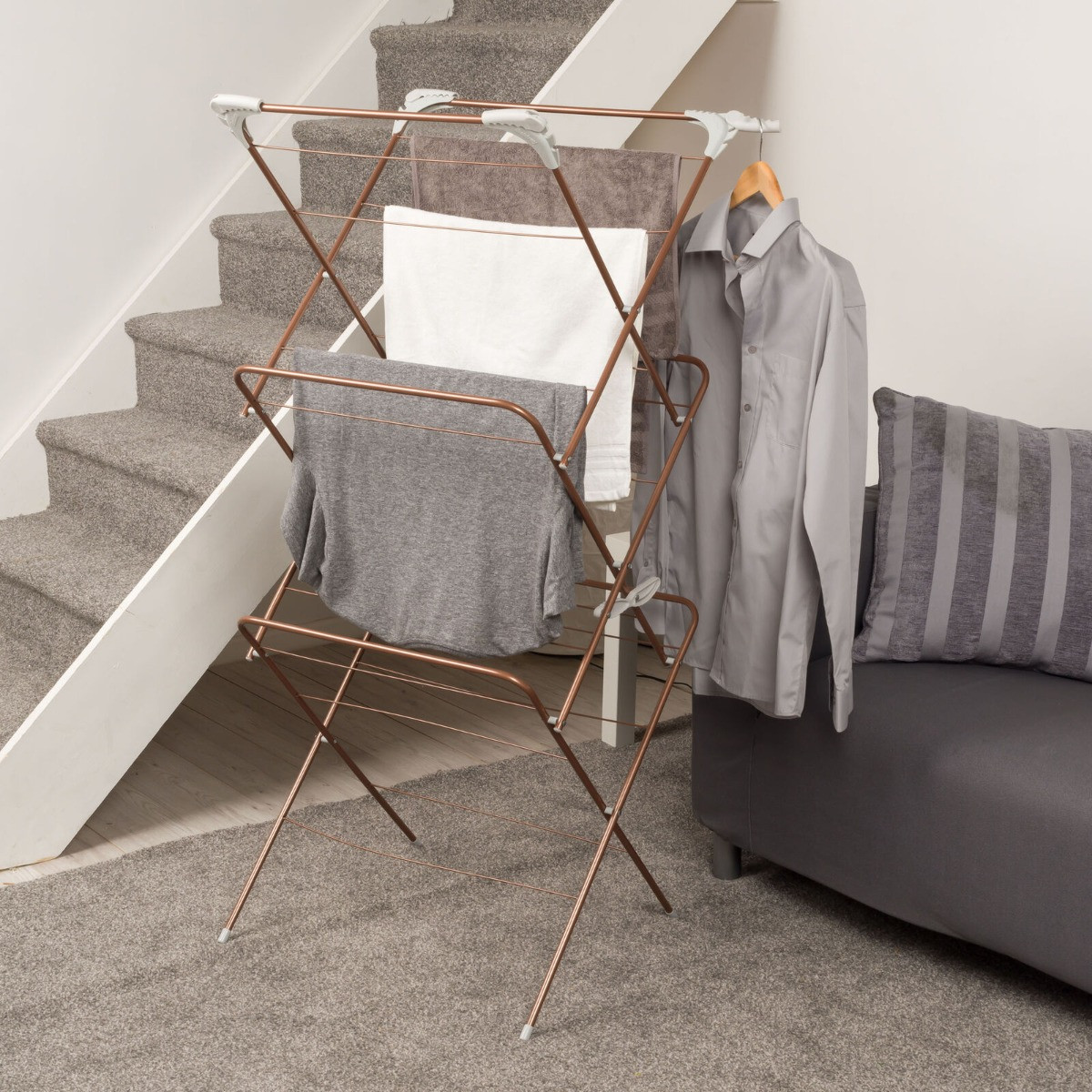 Beldray Glisten Clothes Airer, Rose Gold -15M>