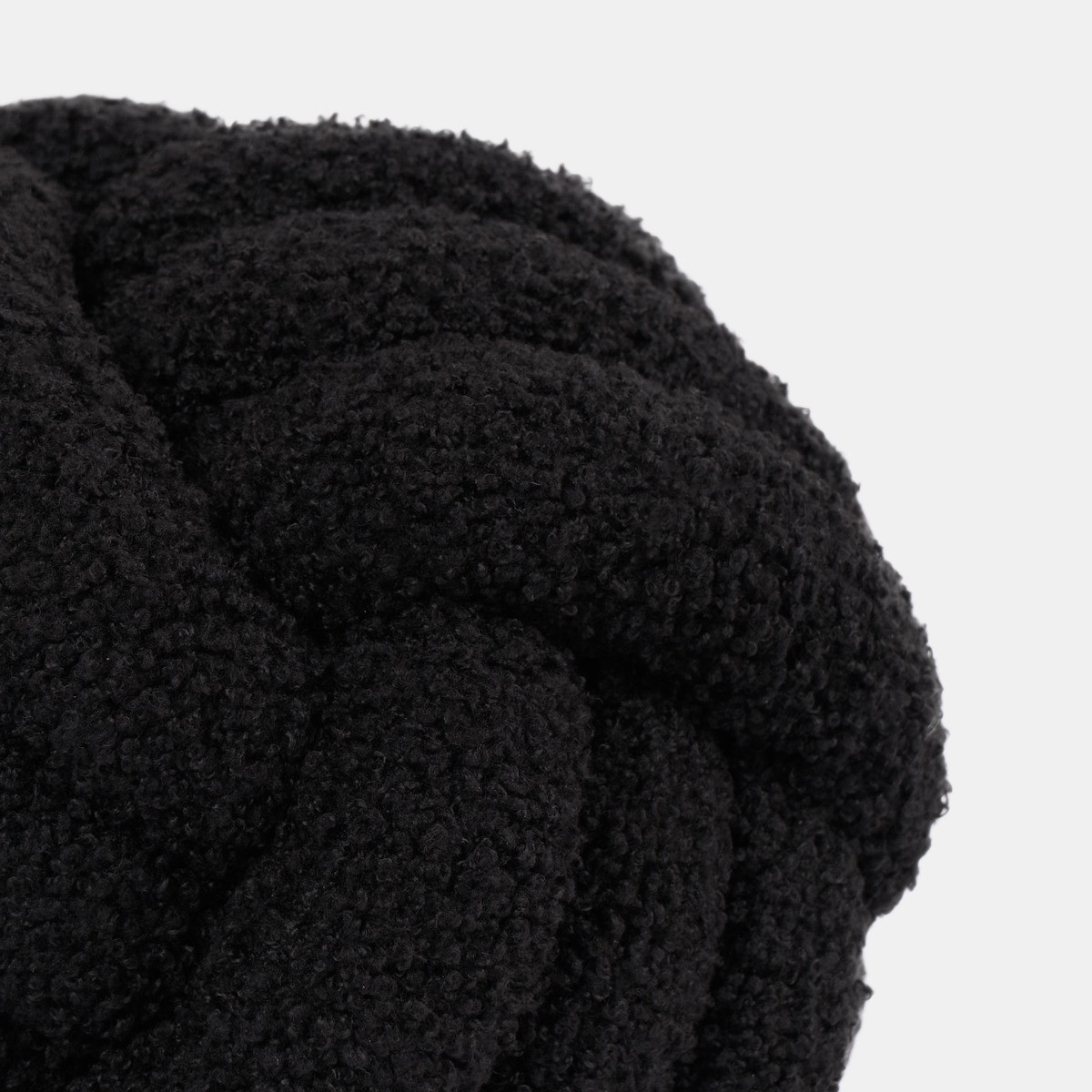 OHS Boucle Knot Decorative Cushion - Black>