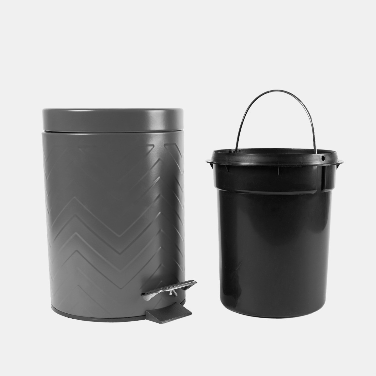 OHS Bathroom Pedal Bin - Charcoal>