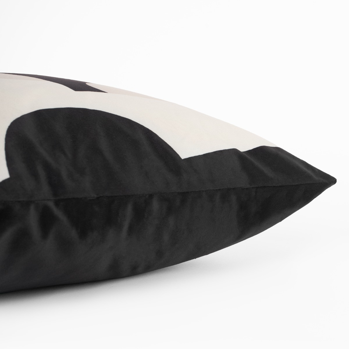 OHS 2 Pack Abstract Print Cushion Covers - Black & Neutral>