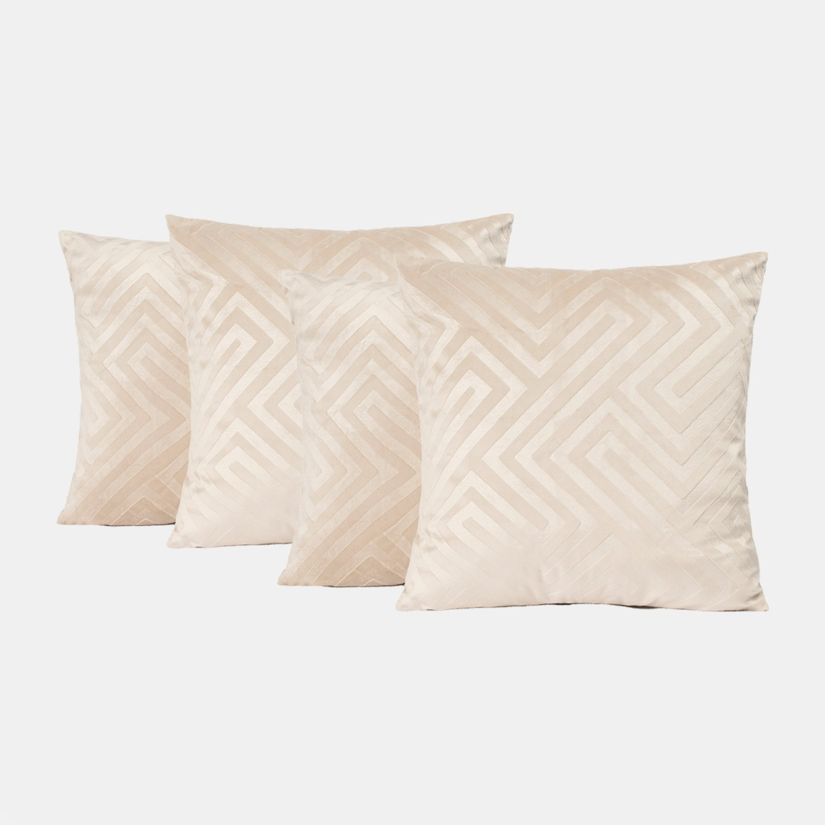 OHS Cut Out Matte Velvet Cushion Covers - Natural>