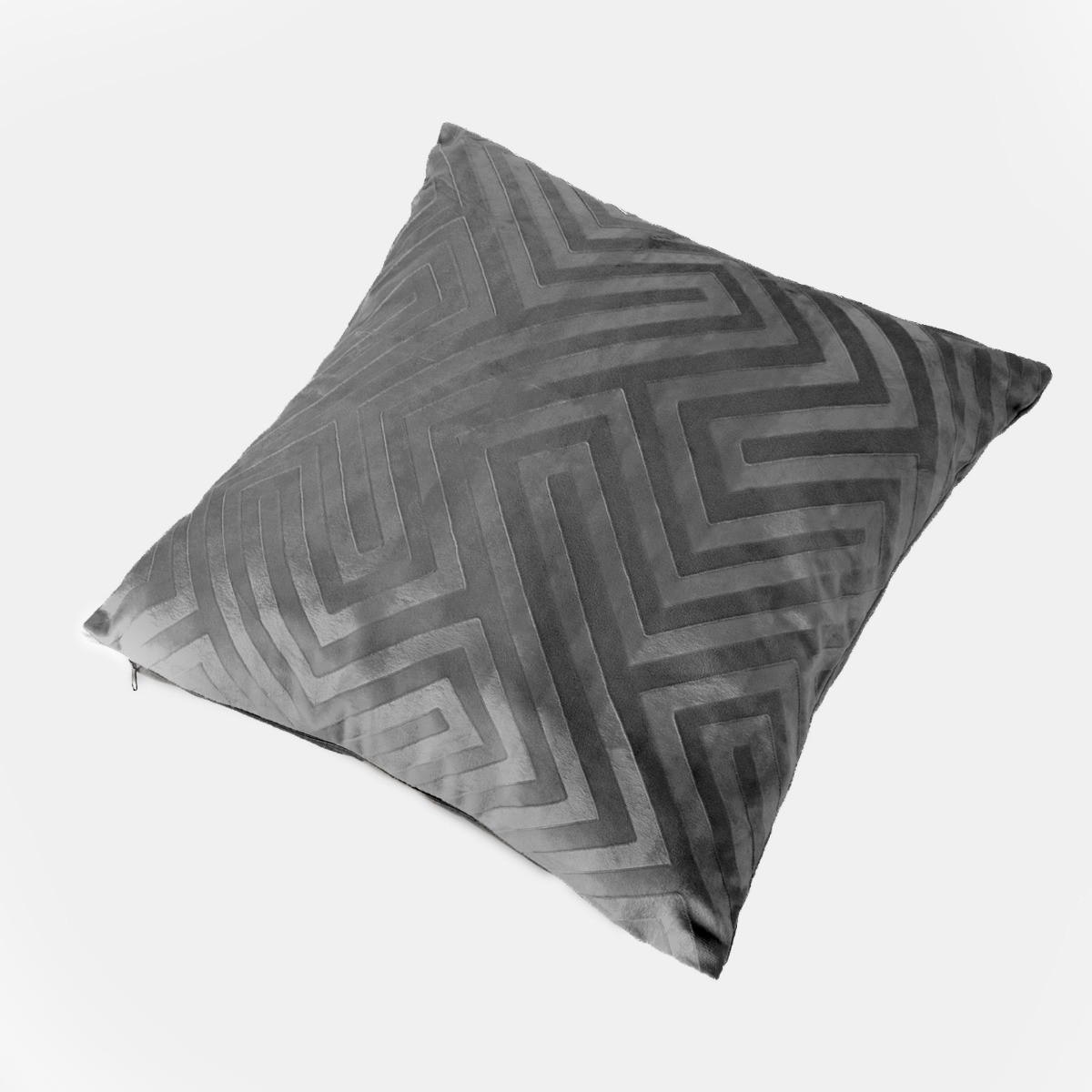 OHS Cut Out Matte Velvet Cushion Covers - Charcoal>